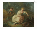 Young Couple in a Landscape by Jean-Baptiste Huet