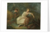 Young Couple in a Landscape by Jean-Baptiste Huet