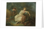 Young Couple in a Landscape by Jean-Baptiste Huet