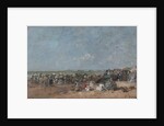 Beach Scene in Trouville, c.1870-74 by Eugene Louis Boudin