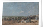 Beach Scene in Trouville, c.1870-74 by Eugene Louis Boudin
