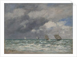 Sailboats near Trouville, c.1885-90 by Eugene Louis Boudin