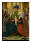 Saint Anne with the Virgin and Child, Joseph, Joachim, God the Father and the Holy Ghost by Hans (and workshop) Holbein the Elder