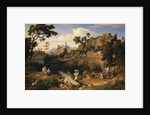 Landscape near Olevano with a Parade of Dancing Peasants, 1823-24 by Joseph Anton Koch