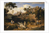 Landscape near Olevano with a Parade of Dancing Peasants, 1823-24 by Joseph Anton Koch