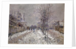 The Snow-Covered Boulevard de Pontoise in Argenteuil, 1875 by Claude Monet