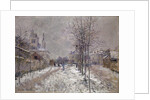 The Snow-Covered Boulevard de Pontoise in Argenteuil, 1875 by Claude Monet