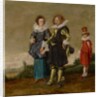 Young Couple Walking with a Page by Dirck Hals