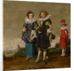 Young Couple Walking with a Page by Dirck Hals