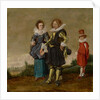 Young Couple Walking with a Page by Dirck Hals