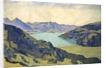 View of the Lake of Thun from Breitlauenen, 1906 by Ferdinand Hodler