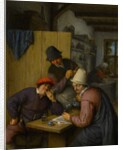 Three Drinking and Smoking Farmers in a Tavern, 1666-67 by Adriaen Jansz. van Ostade