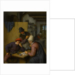 Three Drinking and Smoking Farmers in a Tavern, 1666-67 by Adriaen Jansz. van Ostade