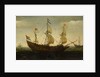 Dutch Three-Masted and Other Ships Offshore by Hendrick Cornelisz Vroom