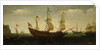 Dutch Three-Masted and Other Ships Offshore by Hendrick Cornelisz Vroom