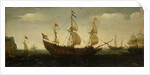 Dutch Three-Masted and Other Ships Offshore by Hendrick Cornelisz Vroom