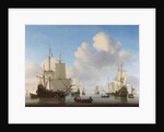 Dutch Ships in a Calm Sea, c. 1665 by Willem van de the Younger Velde