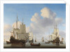 Dutch Ships in a Calm Sea, c. 1665 by Willem van de the Younger Velde