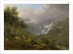 The Cascades at Tivoli, with a Storm Approaching, 1824 by Abraham Teerlink