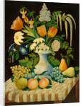 Flowers and fruit, c.1870 by American School