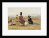 On the Beach, Trouville, 1887 by Eugene Louis Boudin