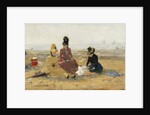 On the Beach, Trouville, 1887 by Eugene Louis Boudin