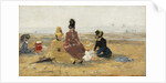 On the Beach, Trouville, 1887 by Eugene Louis Boudin