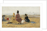 On the Beach, Trouville, 1887 by Eugene Louis Boudin
