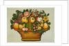 Basket of Fruit with Flowers, c.1830 by American School