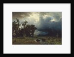 Buffalo Trail: The Impending Storm, 1869 by Albert Bierstadt