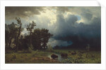 Buffalo Trail: The Impending Storm, 1869 by Albert Bierstadt