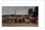 Fair in Brittany, 1874 by Eugene Louis Boudin