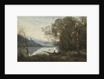 The Moored Boatman: Souvenir of an Italian Lake, 1861 by Jean Baptiste Camille Corot