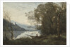 The Moored Boatman: Souvenir of an Italian Lake, 1861 by Jean Baptiste Camille Corot