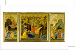 A Triptych: Agony in the Garden, The Crucifixion, and the Raising the Patriarchs and Prophets from the Dead by Andrea Vanni