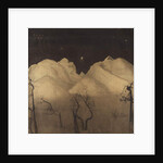 Winter Night in the Mountains. study, 1902-2 by Harald Oscar Sohlberg