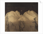 Winter Night in the Mountains. study, 1902-2 by Harald Oscar Sohlberg