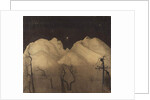 Winter Night in the Mountains. study, 1902-2 by Harald Oscar Sohlberg