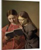 The Artist's Sisters Signe and Henriette Reading a Book, 1826 by Constantin Hansen
