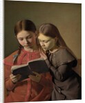 The Artist's Sisters Signe and Henriette Reading a Book, 1826 by Constantin Hansen