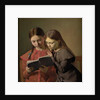 The Artist's Sisters Signe and Henriette Reading a Book, 1826 by Constantin Hansen
