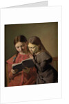 The Artist's Sisters Signe and Henriette Reading a Book, 1826 by Constantin Hansen