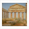The Temple of Athena in Paestum, 1838 by Constantin Hansen