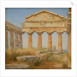 The Temple of Athena in Paestum, 1838 by Constantin Hansen