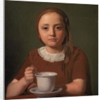 Portrait of a Little Girl, Elise Købke, with a Cup in front of her, 1850 by Constantin Hansen