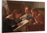 Three Young Girls. The Artist's Sisters: Alvilde, Ida and Henriette, 1827 by Constantin Hansen