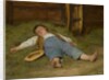 Boy Asleep in the Hay, 1891-97 by Albert Anker