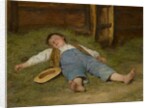 Boy Asleep in the Hay, 1891-97 by Albert Anker