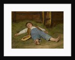 Boy Asleep in the Hay, 1891-97 by Albert Anker
