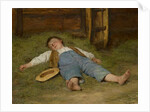 Boy Asleep in the Hay, 1891-97 by Albert Anker